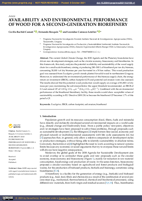 (PDF) Availability and Environmental Performance of Wood for a Second ...
