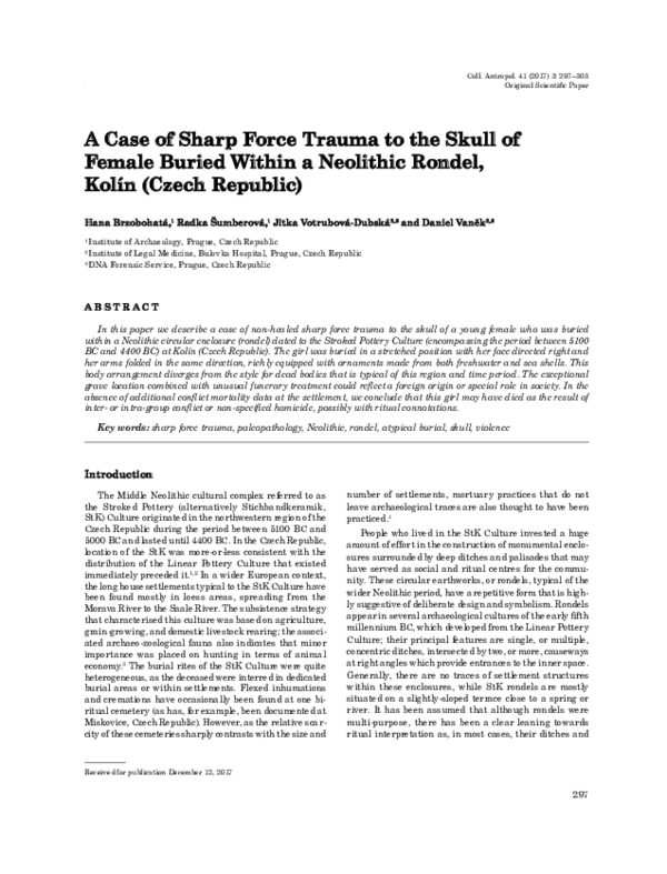 (PDF) A Case of Sharp Force Trauma to the Skull of Female Buried Within ...