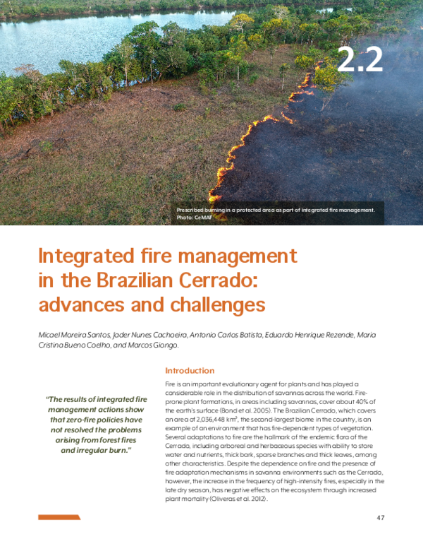 (PDF) Integrated fire management in the Brazilian Cerrado: advances and ...