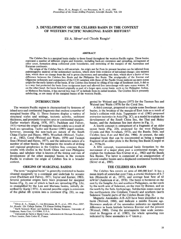 (PDF) Development of the Celebes Sea Basin in the Context of Western ...