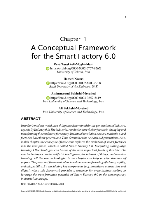 (PDF) A Conceptual Framework for the Smart Factory 6.0