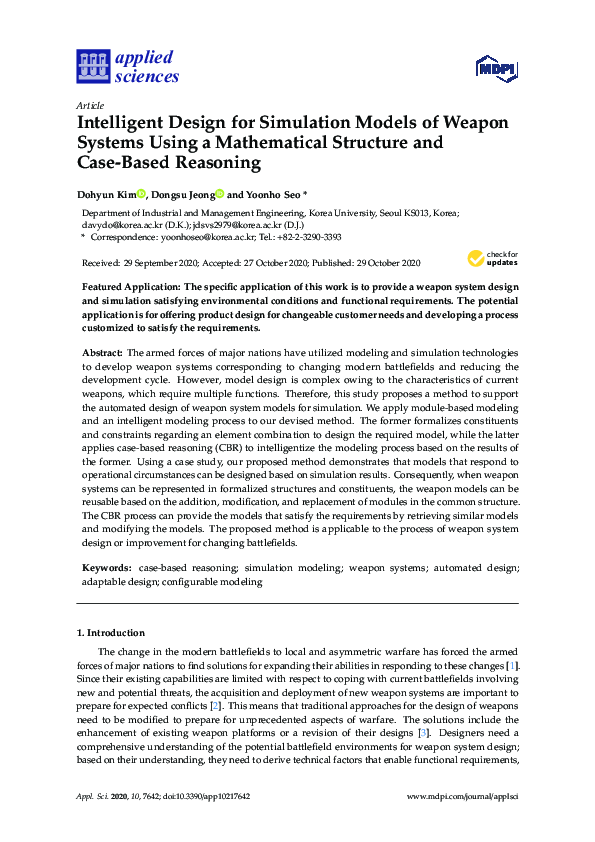(PDF) Intelligent Design for Simulation Models of Weapon Systems Using ...