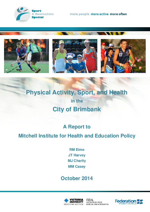 (PDF) Physical activity, sport and health in the City of Brimbank
