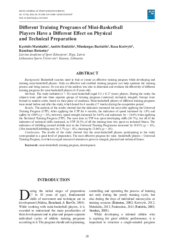 (PDF) Different Training Programs of Mini-Basketball Players Have a ...