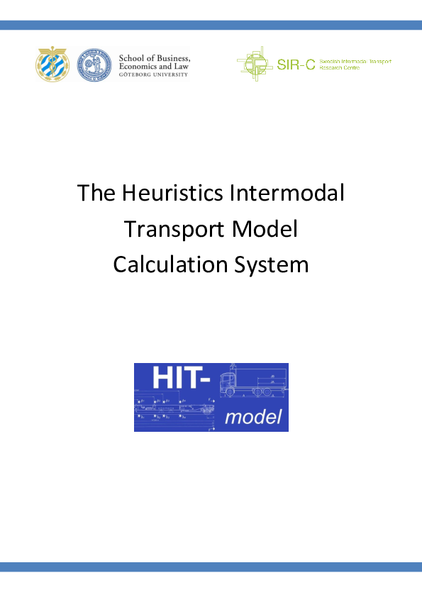 (PDF) The heuristics intermodal transport model calculation system: HIT ...