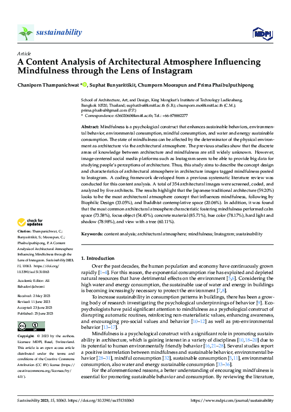 (PDF) A Content Analysis of Architectural Atmosphere Influencing ...