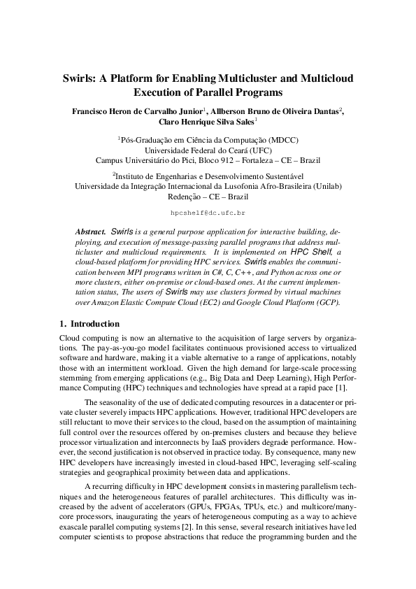 (PDF) Swirls: A Platform for Enabling Multicluster and Multicloud ...