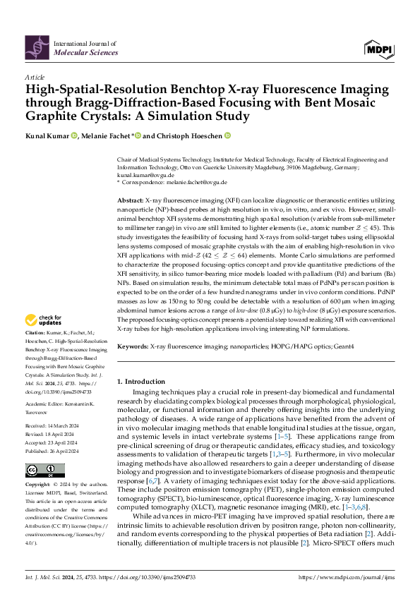 (PDF) High-Spatial-Resolution Benchtop X-ray Fluorescence Imaging ...