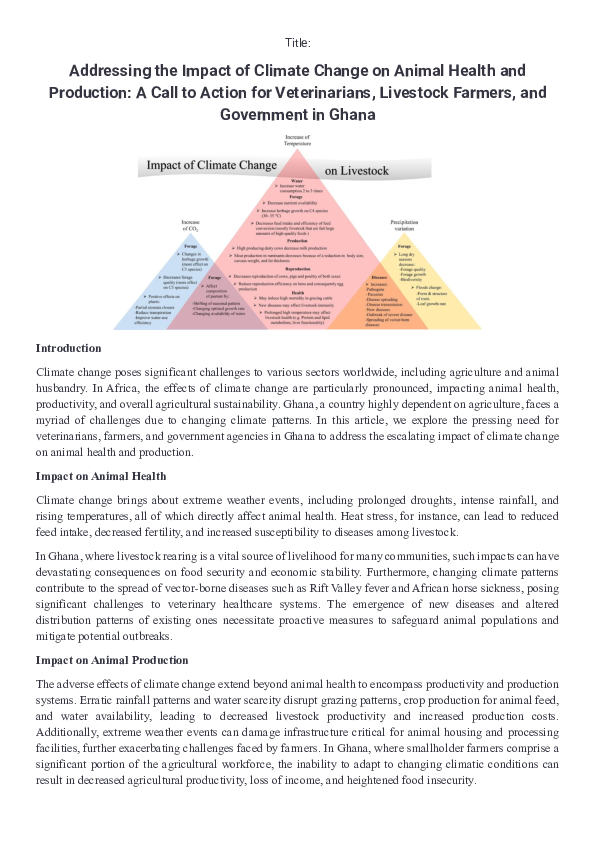 (PDF) Addressing the Impact of Climate Change on Animal Health and ...