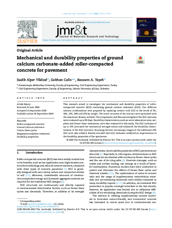 (PDF) Mechanical and durability properties of ground calcium carbonate ...