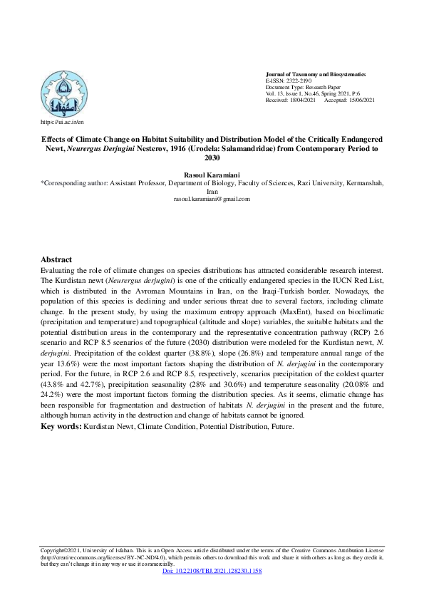 (PDF) Effects of Climate Change on Habitat Suitability and Distribution ...
