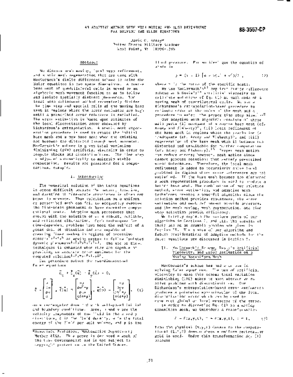 (PDF) An adaptive method with mesh moving and mesh refinement for ...