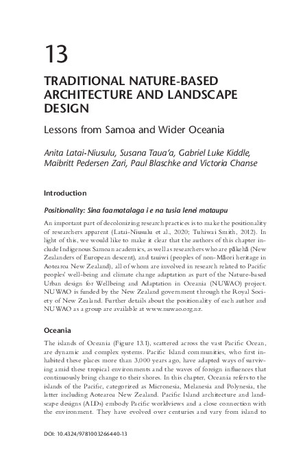 (PDF) Traditional nature-based architecture and landscape design