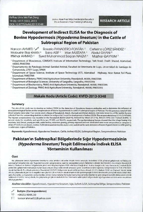 (PDF) Development of an Indirect ELISA for the Diagnosis of Equine ...