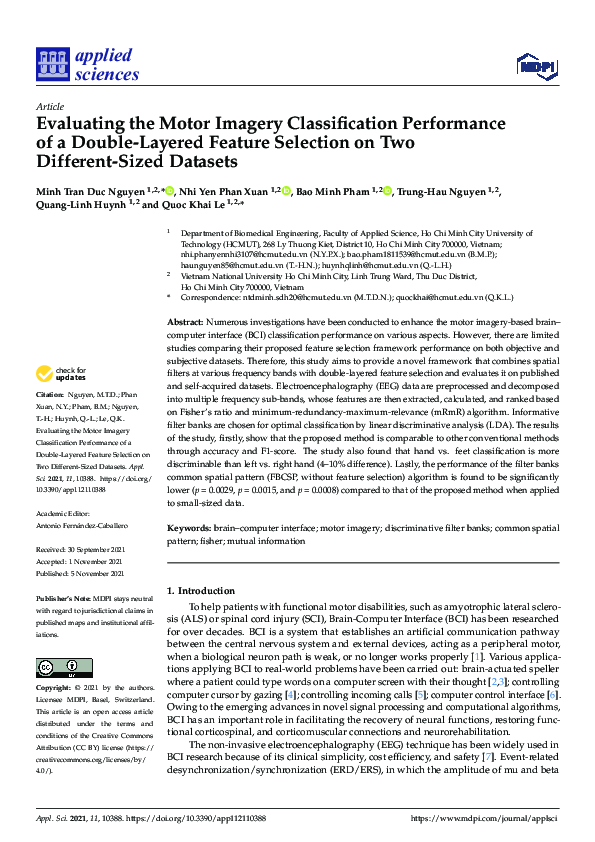 (PDF) Evaluating the Motor Imagery Classification Performance of a ...