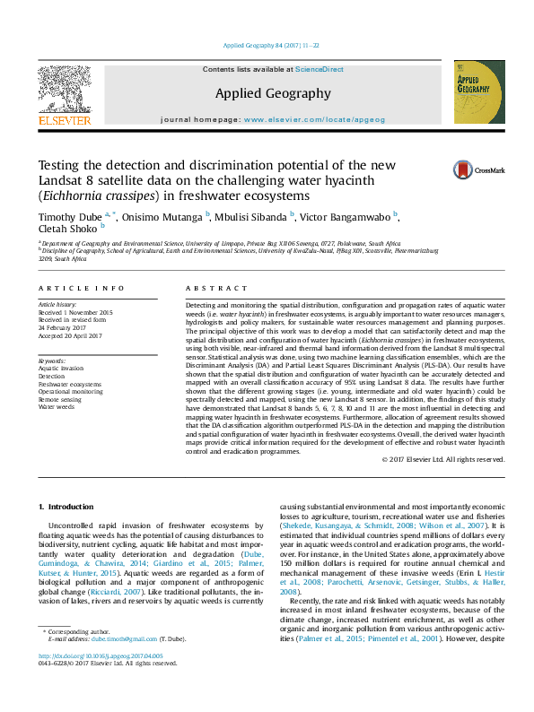(PDF) Testing the detection and discrimination potential of the new ...