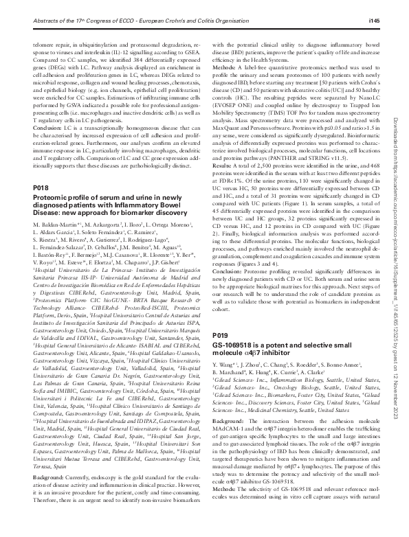 (PDF) P018 Proteomic profile of serum and urine in newly diagnosed ...