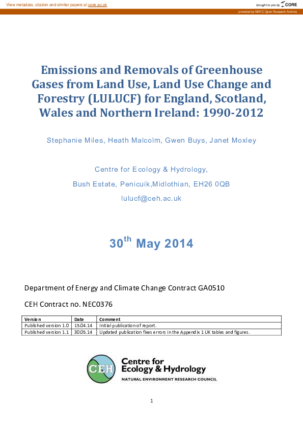 (PDF) Emissions and Removals of Greenhouse Gases from Land Use, Land ...