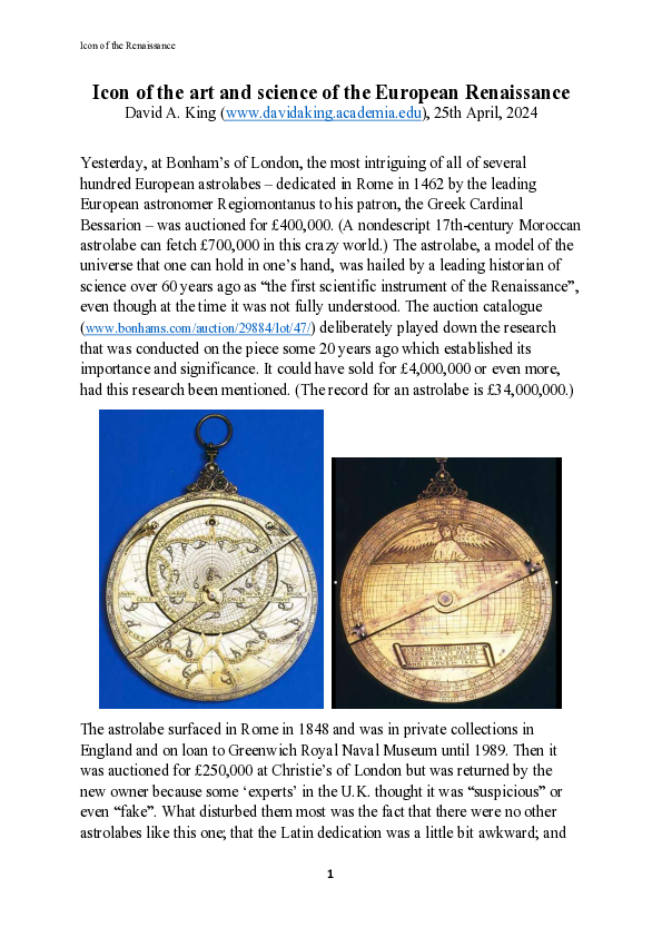 (PDF) Icon of the art and science of the Renaissance