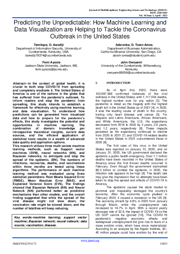 (PDF) Predicting the Unpredictable: How Machine Learning and Data ...