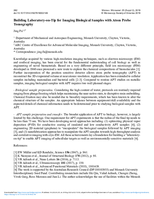 (PDF) Full tip imaging in atom probe tomography