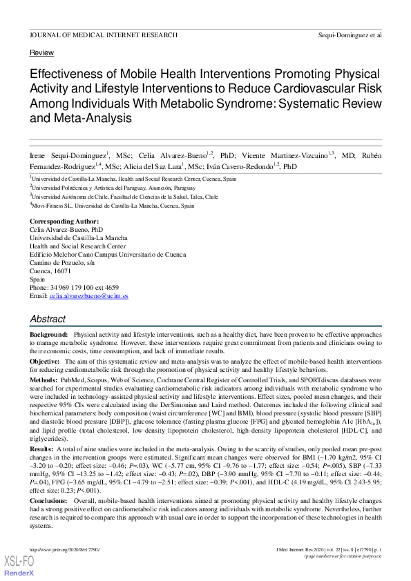 (PDF) Effectiveness of Mobile Health Interventions Promoting Physical ...