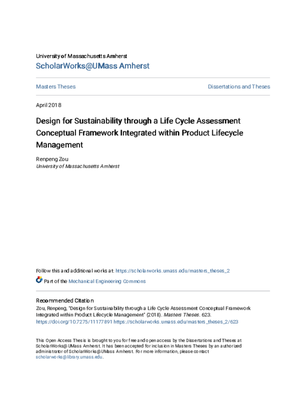 (PDF) Design for Sustainability through a Life Cycle Assessment ...