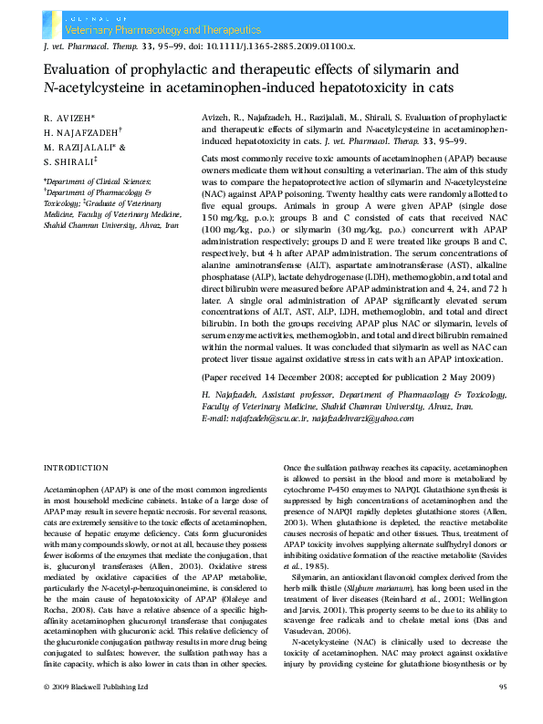 (PDF) Evaluation of prophylactic and therapeutic effects of silymarin ...