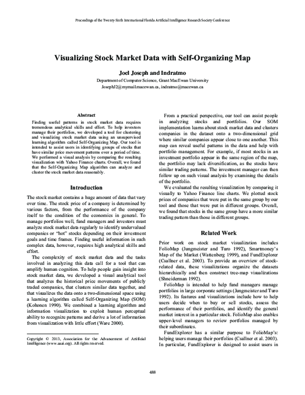 (PDF) Visualizing Stock Market Data with Self-Organizing Map