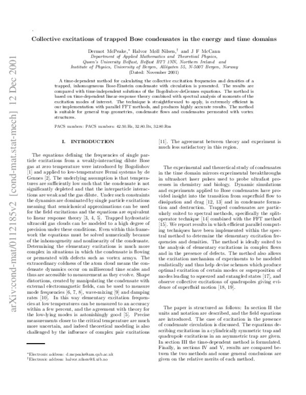 (PDF) Collective excitations of trapped Bose-Einstein condensates in ...