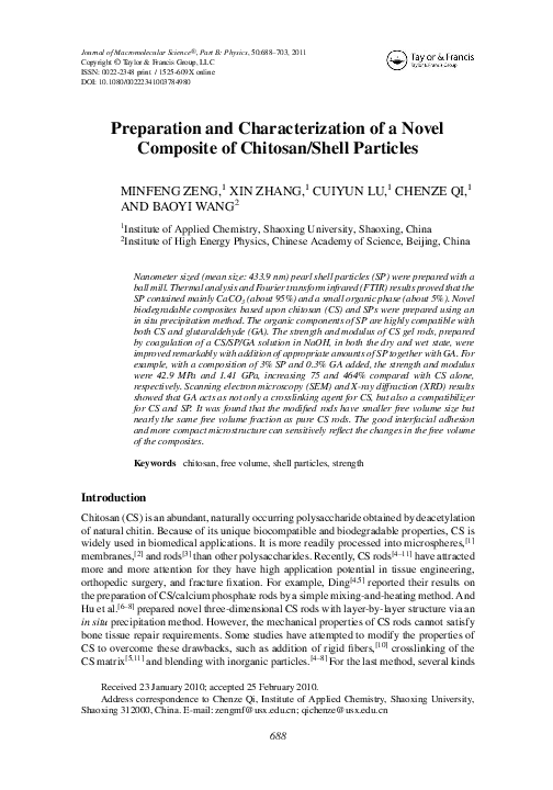 (PDF) Preparation and characterization of novel composites based on ...