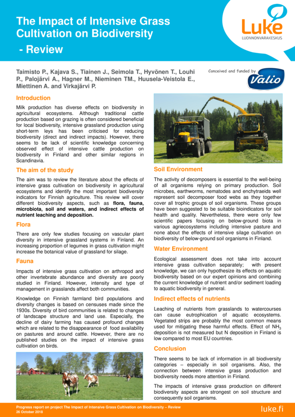 (PDF) The Impact of Intensive Grass Cultivation on Biodiversity - Review
