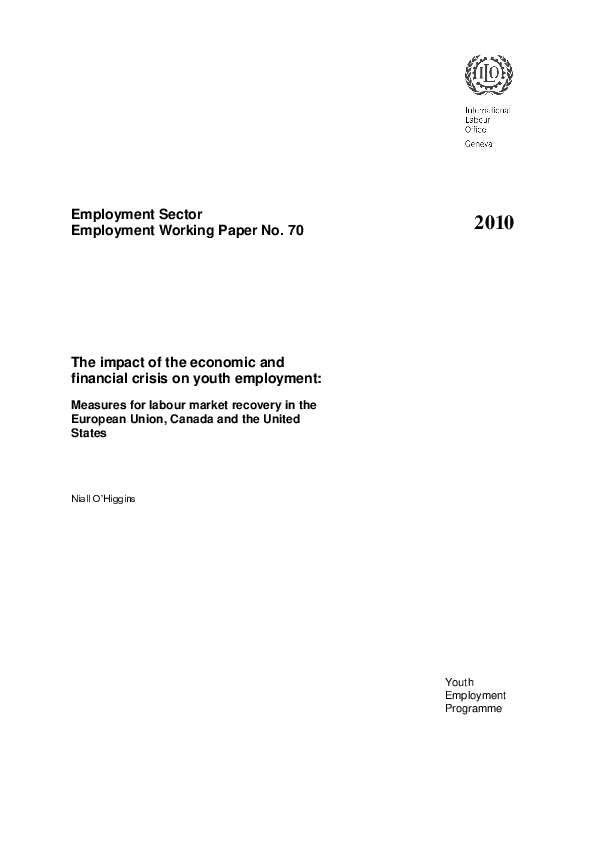 (PDF) The impact of the economic and financial crisis on youth ...