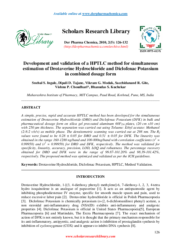 (PDF) Development and validation of a HPTLC method for simultaneous ...