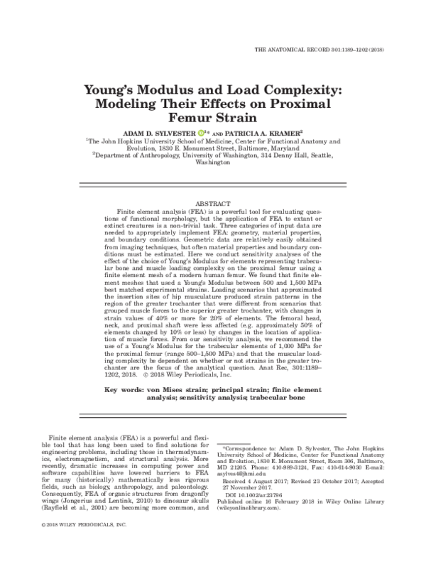 (PDF) Young's Modulus and Load Complexity: Modeling Their Effects on ...