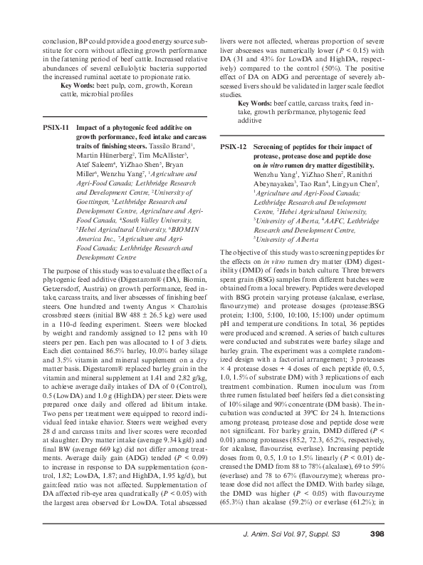 (PDF) PSIX-11 Impact of a phytogenic feed additive on growth ...