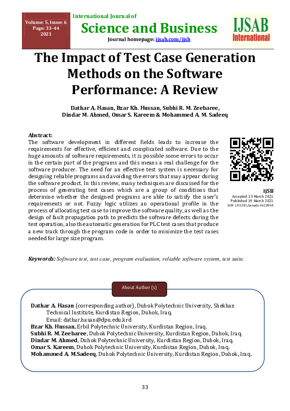(PDF) custom: The Impact of Test Case Generation Methods on the ...