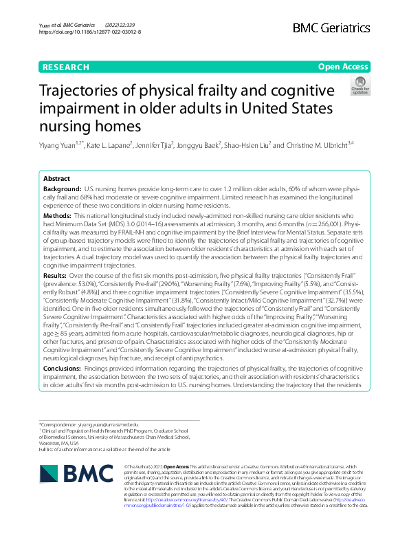 (PDF) Trajectories of physical frailty and cognitive impairment in ...