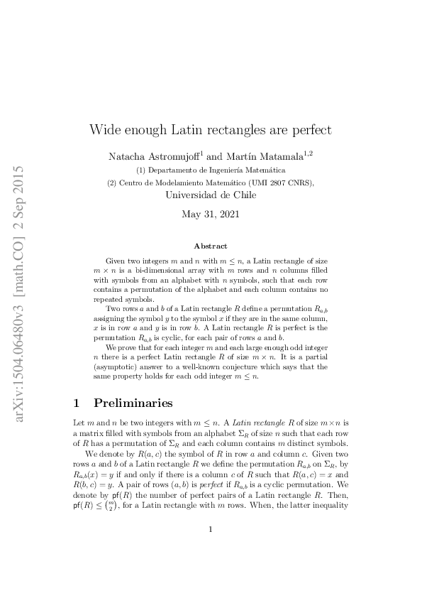 (PDF) Wide enough Latin rectangles are perfects