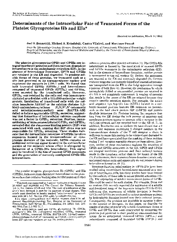 (PDF) Determinants of the intracellular fate of truncated forms of the ...