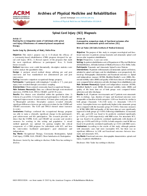 (PDF) Article 18 A prospective comparison study of functional outcomes ...