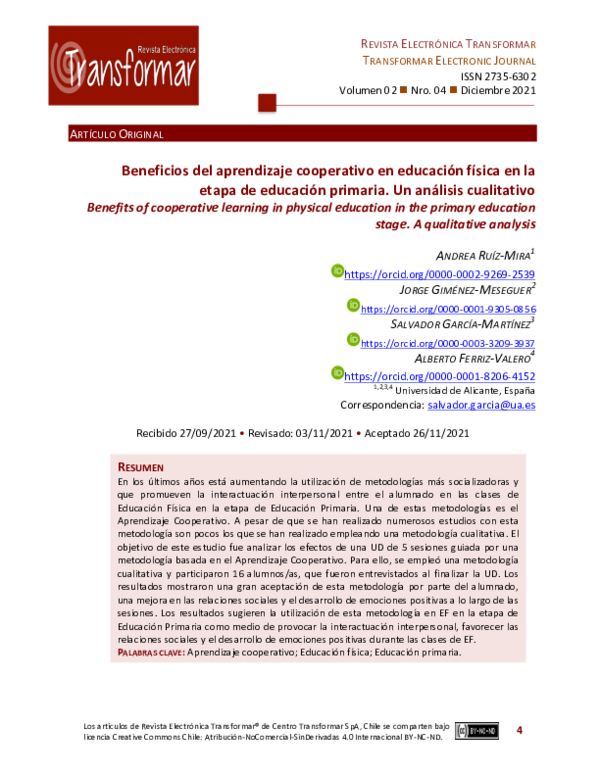(PDF) Benefits of cooperative learning in physical education in the ...