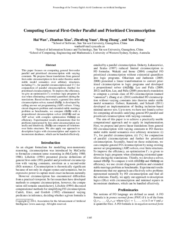 (PDF) Computing General First-Order Parallel and Prioritized ...