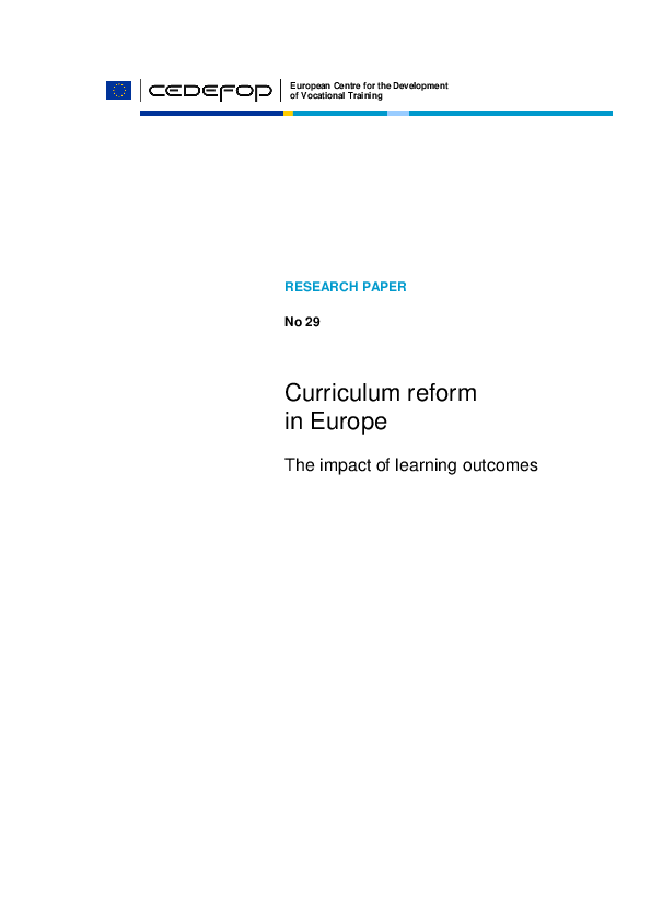 (PDF) Curriculum reform in Europe : the impact of learning outcomes
