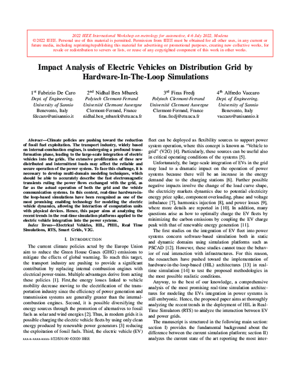 (PDF) Impact Analysis of Electric Vehicles on Distribution Grid by ...
