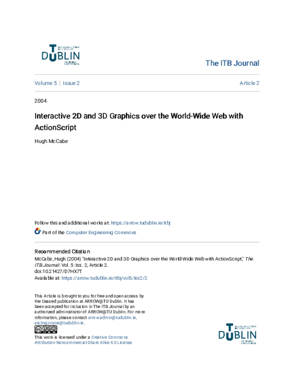 (PDF) Interactive 2D and 3D Graphics over the World-Wide Web with ...