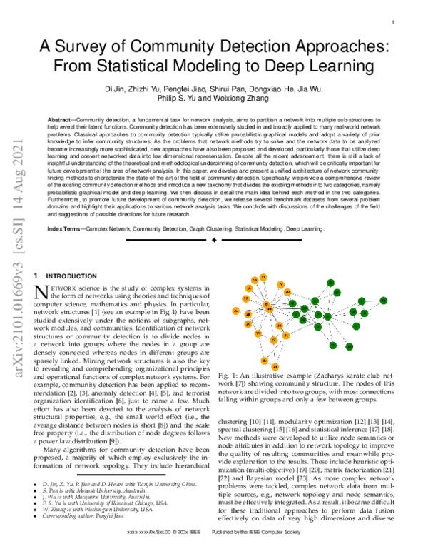 (PDF) A Survey of Community Detection Approaches: From Statistical ...