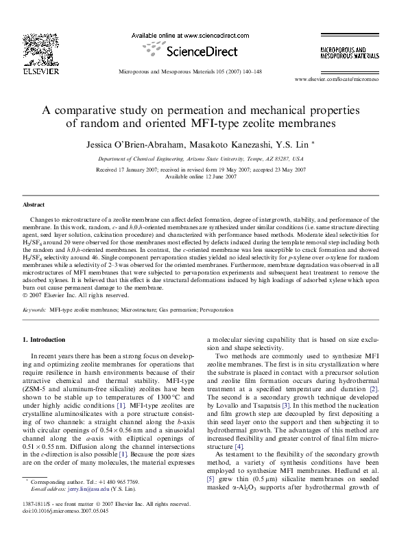 (PDF) A comparative study on permeation and mechanical properties of ...
