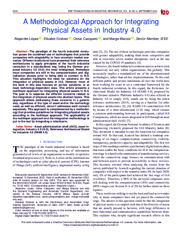 (PDF) A Methodological Approach for integrating Physical Assets in ...