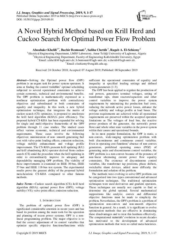 (PDF) A Novel Hybrid Method based on Krill Herd and Cuckoo Search for ...